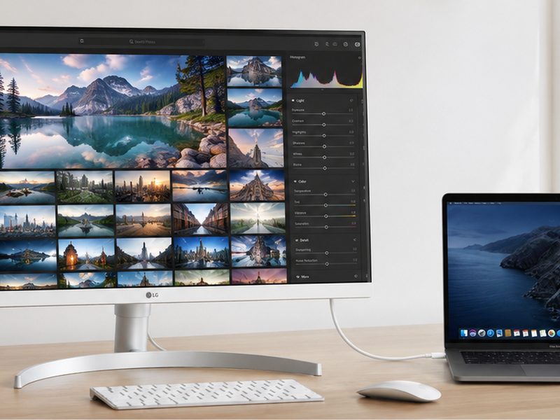 LG 27UP850K-W 27-inch 4K USB-C monitor with 90W power delivery